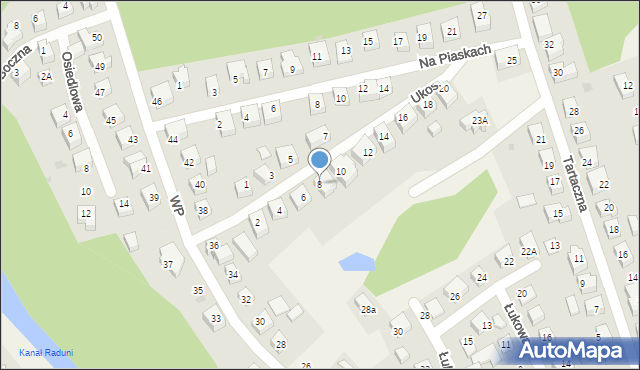 Kolbudy, Ukośna, 8, mapa Kolbudy