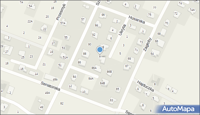 Nowe Gulczewo, Ukryta, 7, mapa Nowe Gulczewo