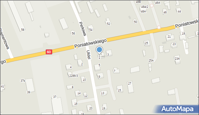 Różan, Uklei Zdzisława Mikołaja, kpt., 1, mapa Różan