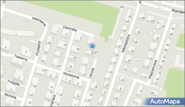 Warszawa, Ukryta, 21, mapa Warszawy