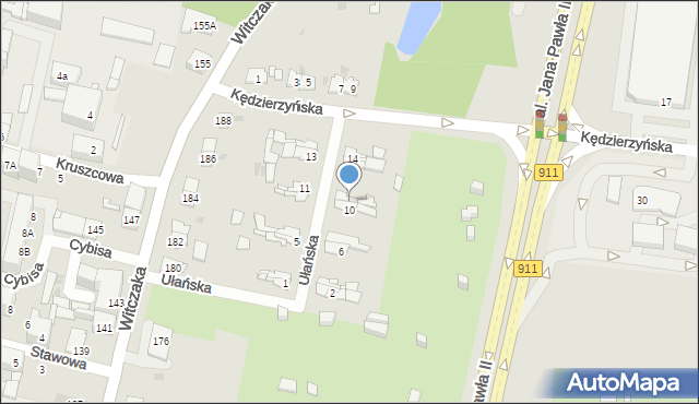 Bytom, Ułańska, 12, mapa Bytomia