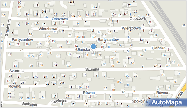 Ciechanów, Ułańska, 11, mapa Ciechanów