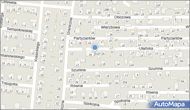 Ciechanów, Ułańska, 27, mapa Ciechanów