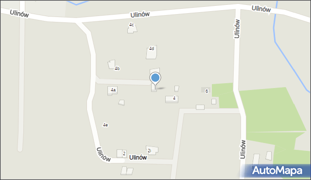 Dąbrowa Tarnowska, Ulinów, 4, mapa Dąbrowa Tarnowska