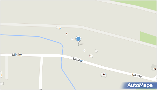 Dąbrowa Tarnowska, Ulinów, 7, mapa Dąbrowa Tarnowska