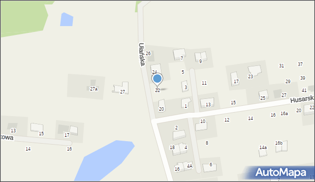 Dobra, Ułańska, 22, mapa Dobra