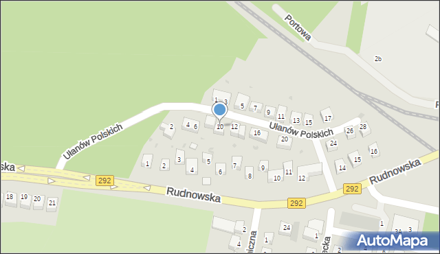 Głogów, Ułanów Polskich, 10, mapa Głogów