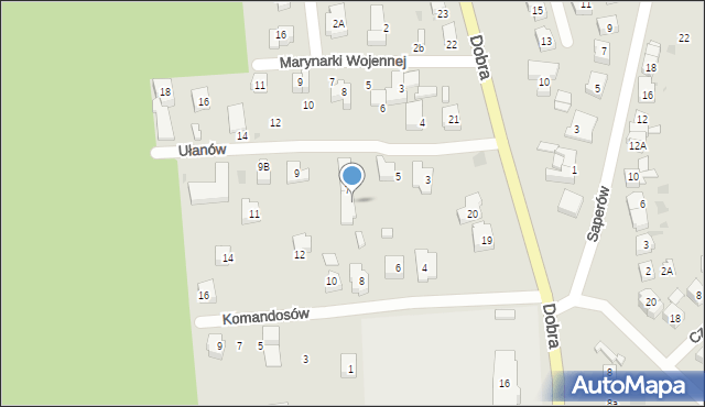 Gorzów Wielkopolski, Ułanów, 7a, mapa Gorzów Wielkopolski