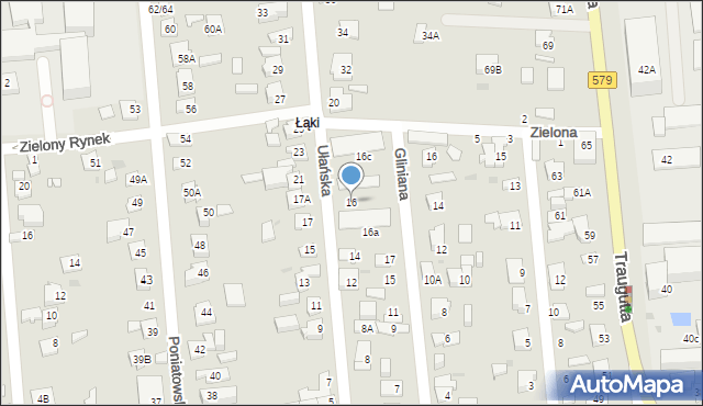 Grodzisk Mazowiecki, Ułańska, 16, mapa Grodzisk Mazowiecki