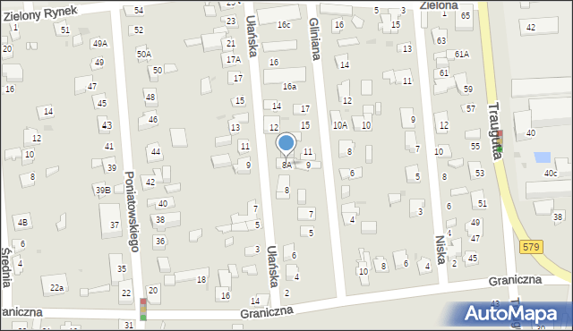 Grodzisk Mazowiecki, Ułańska, 8A, mapa Grodzisk Mazowiecki