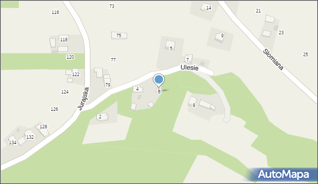 Iwanowice Dworskie, Ulesie, 6, mapa Iwanowice Dworskie