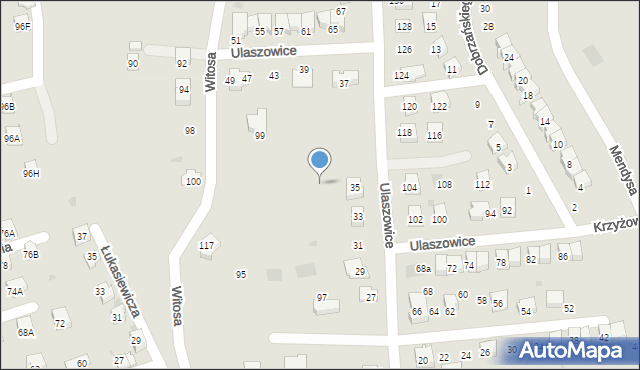 Jasło, Ulaszowice, 35a, mapa Jasła