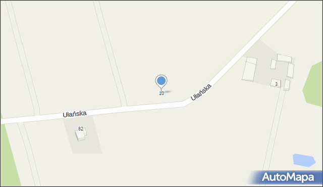 Kobierne, Ułańska, 10, mapa Kobierne