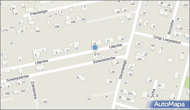 Kobyłka, Ułanów, 8, mapa Kobyłka