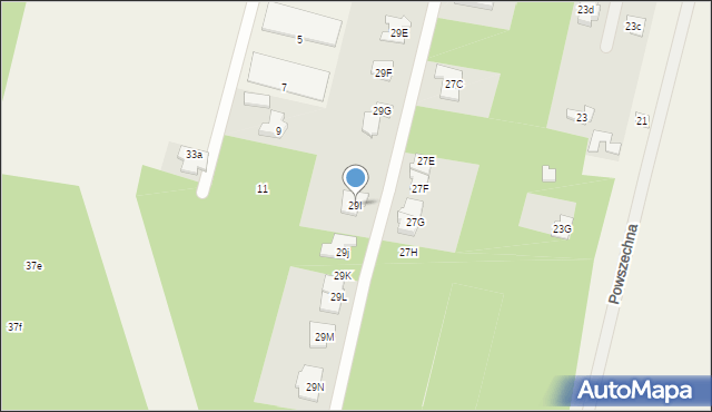 Kolonia Warszawska, Ułanów, 29I, mapa Kolonia Warszawska