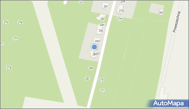 Kolonia Warszawska, Ułanów, 29N, mapa Kolonia Warszawska