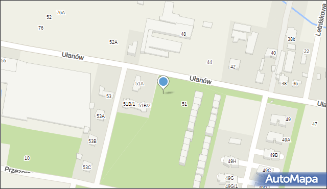 Kolonia Warszawska, Ułanów, 51at, mapa Kolonia Warszawska