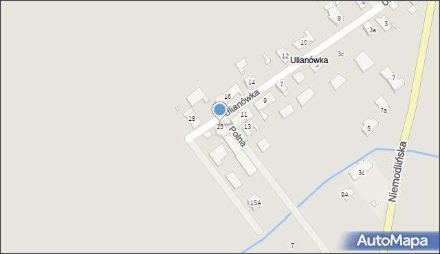 Korfantów, Ulianówka, 15, mapa Korfantów