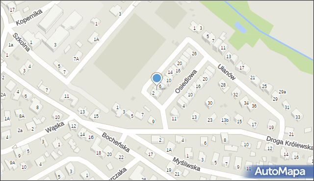 Niepołomice, Ułanów, 4, mapa Niepołomice