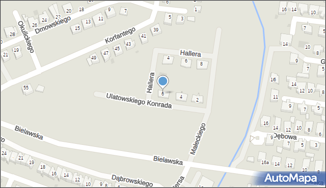 Oborniki, Ulatowskiego Konrada, dr., 6, mapa Oborniki