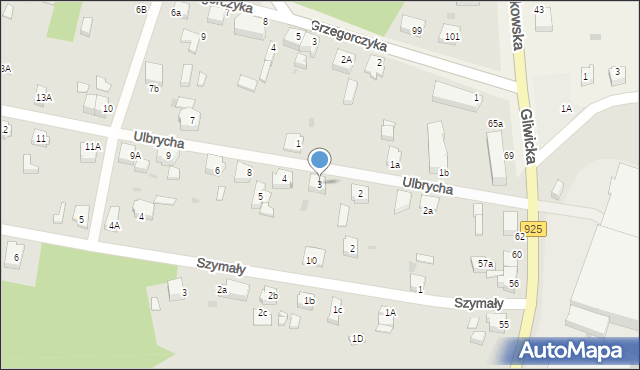 Orzesze, Ulbrycha, 3, mapa Orzesze