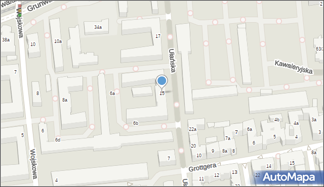 Poznań, Ułańska, 15, mapa Poznania