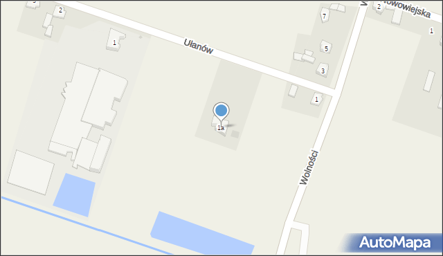 Pyrzowice, Ułanów, 1a, mapa Pyrzowice