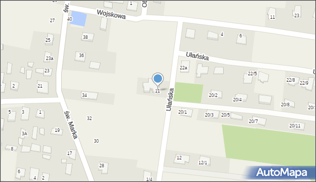 Sowlany, Ułańska, 11, mapa Sowlany
