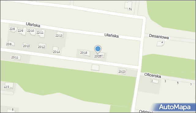 Sowlany, Ułańska, 20/20, mapa Sowlany
