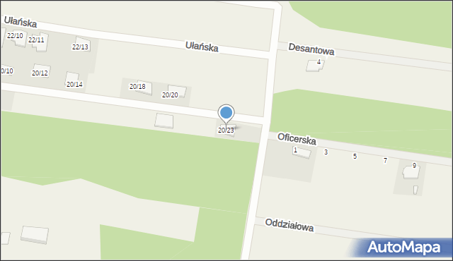 Sowlany, Ułańska, 20/23, mapa Sowlany