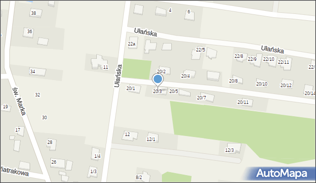 Sowlany, Ułańska, 20/3, mapa Sowlany