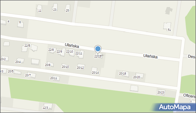 Sowlany, Ułańska, 22/13, mapa Sowlany