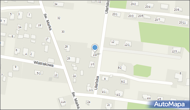 Sowlany, Ułańska, 1/4, mapa Sowlany