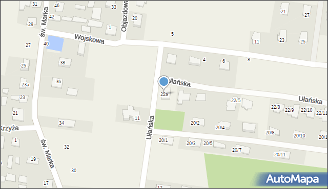 Sowlany, Ułańska, 22a, mapa Sowlany