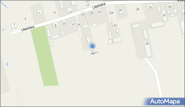 Stary Dybów, Ułańska, 14a, mapa Stary Dybów