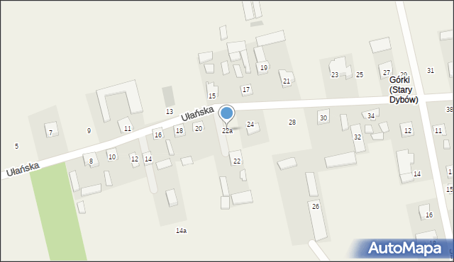 Stary Dybów, Ułańska, 22a, mapa Stary Dybów