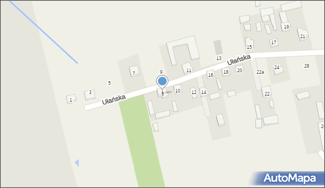 Stary Dybów, Ułańska, 8, mapa Stary Dybów