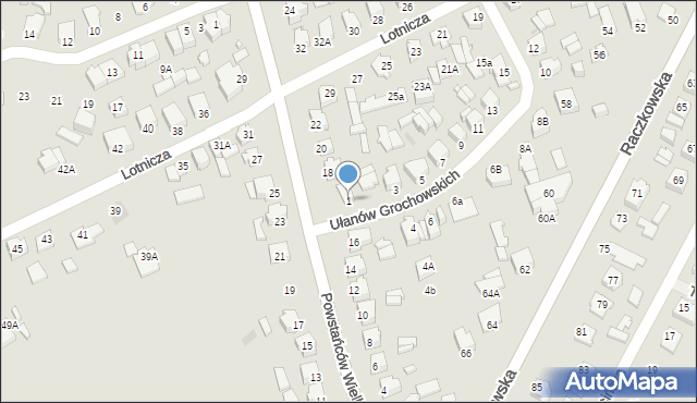 Suwałki, Ułanów Grochowskich, 1, mapa Suwałk