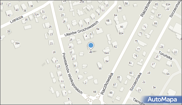 Suwałki, Ułanów Grochowskich, 4b, mapa Suwałk