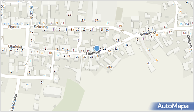 Święciechowa, Ułańska, 26, mapa Święciechowa