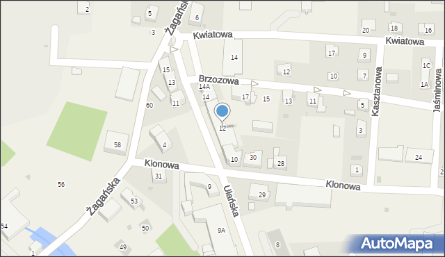 Świętoszów, Ułańska, 12, mapa Świętoszów