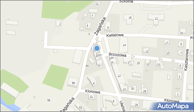 Świętoszów, Ułańska, 13, mapa Świętoszów