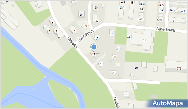 Świętoszów, Ułańska, 2B, mapa Świętoszów
