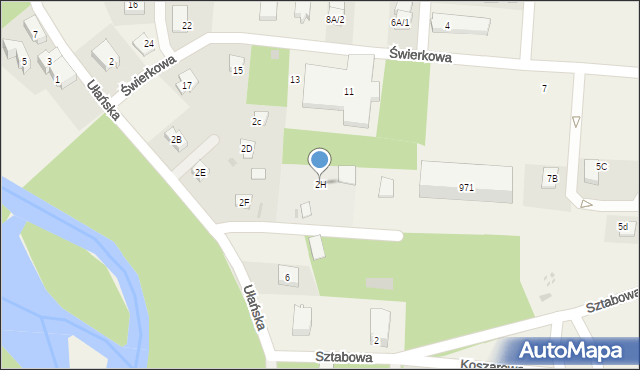 Świętoszów, Ułańska, 2H, mapa Świętoszów