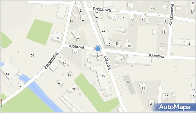 Świętoszów, Ułańska, 9, mapa Świętoszów