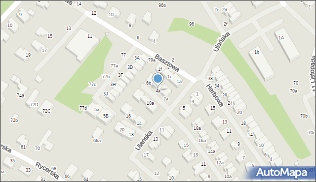 Świnoujście, Ułańska, 4a, mapa Świnoujście