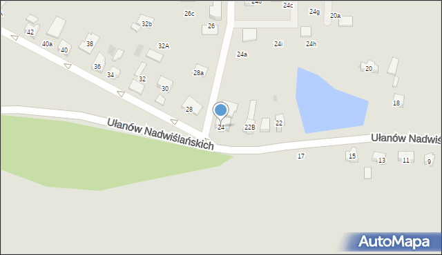 Szczawno-Zdrój, Ułanów Nadwiślańskich, 24, mapa Szczawno-Zdrój