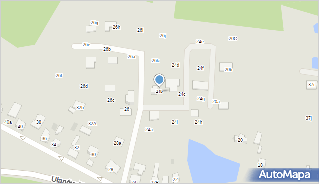Szczawno-Zdrój, Ułanów Nadwiślańskich, 24b, mapa Szczawno-Zdrój