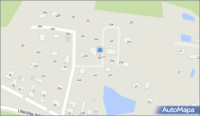 Szczawno-Zdrój, Ułanów Nadwiślańskich, 24c, mapa Szczawno-Zdrój