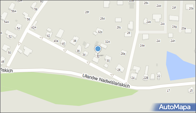 Szczawno-Zdrój, Ułanów Nadwiślańskich, 32, mapa Szczawno-Zdrój